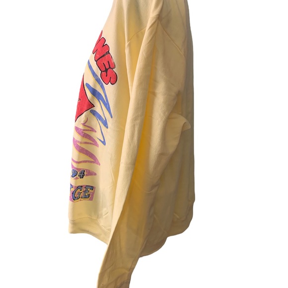 Rolling Stones Long Sleeve Sweater Unisex Yellow Voodoo Lounge 1994 Size 2X - Picture 2 of 8